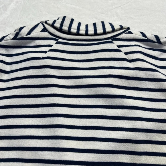 J CREW Factory Striped Blazer Navy Cream Size Small - Picture 12 of 12